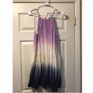 Purple/White/Blue Ombre Dip Dye Dress Size M